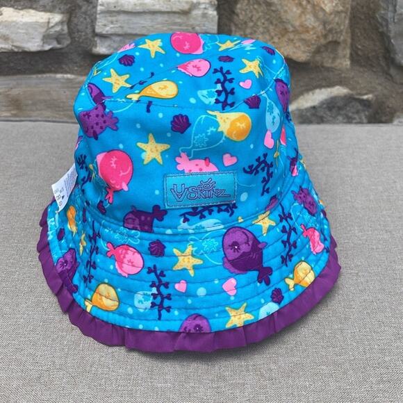 UV Skins colorful bucket hat beach theme bright purple - Picture 3 of 5